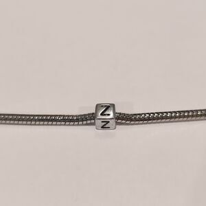 Silver Z Spacer Charm for Pandora Style Bracelet‎
